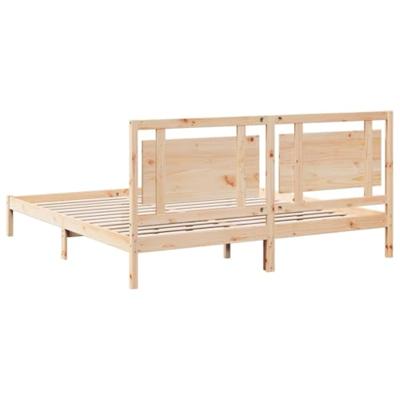 Bedframe extra lang zonder matras massief hout 180x220 cm