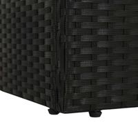 Tuinbed 195x60 cm poly rattan zwart - thumbnail