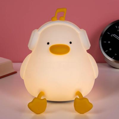 Eend nachtlampje met koptelefoon Eend nachtlampje met koptelefoon