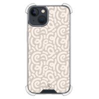 iPhone 13 mini shockproof hoesje - Ivory abstraction - thumbnail