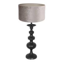Steinhauer Klassieke schemerlampLyons C met taupe velours kap - 3483ZW - thumbnail