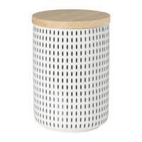 Voorraadpot Kasitoo streep - zwart/wit - 600 ml - thumbnail