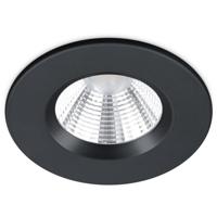 Dimbare LED Inbouwspot 5W Mat Zwart - Waterdicht IP65 - Warm Wit 3000K - thumbnail