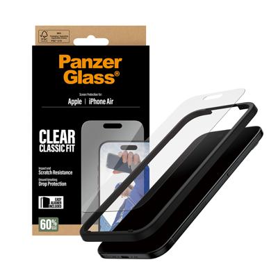 PanzerGlass PANZERGLASS - Screen Protector iPhone 17 Air Classic Fit w. EasyAligner PG48789 Screenprotector (glas) Apple iPhone Air. 1 stuk(s) Krasvast