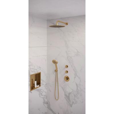 Gold Edition thermostatische inbouw regendouche set 10 met 30 cm douchekop en handdouche