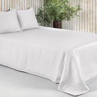 Dommelin Dommelin Sprei Chicago Satijn 300TC Wit 50x260 cm - thumbnail