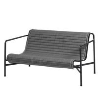 HAY Palissade Kussen Gewatteerd Loungebank Antraciet - thumbnail