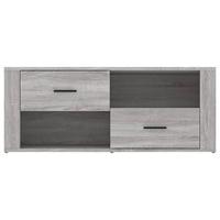 Tv-meubel 100x35x40 cm bewerkt hout grijs sonoma eikenkleurig - thumbnail