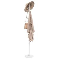 VidaXL Kapstok 176 cm gepoedercoat ijzer wit - thumbnail