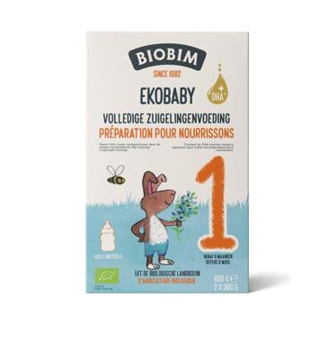 Biobim Ekobaby 1 volledige zuigelingenvoeding 0+ mnd bio 600 Gram