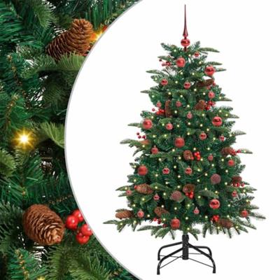 VidaXL Kunstkerstboom groen 150 cm pvc en metaal en plastic