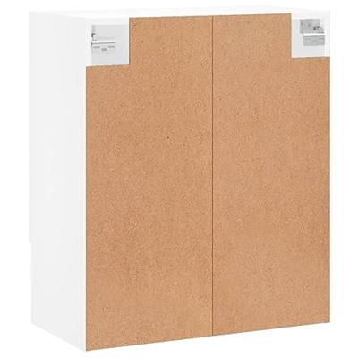 Wandkast 60x31x70 cm bewerkt hout wit - thumbnail
