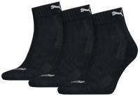 3-paar Quarter sokken - Badstof zool - Quarter katoenen sokken voor dames en heren in het wit, zwart, grijs en donkerblauw - 38 - 38 - 38 - thumbnail