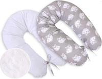 Voedingskussen XL Uiltjes Grijs (Teddy) - thumbnail