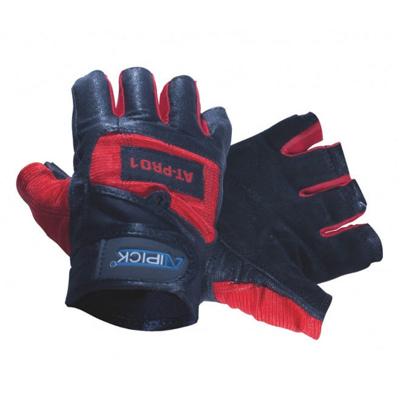 Atipick fitness-handschoenen leer rood/zwart Atipick fitness-handschoenen leer rood/zwart