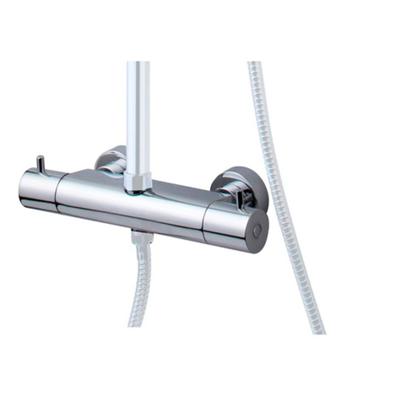 Wiesbaden Caral thermostaatkraan voor thermostatische regendoucheset opbouw chroom