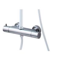 Wiesbaden Caral thermostaatkraan voor thermostatische regendoucheset opbouw chroom - thumbnail