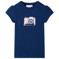 Kindershirt 116 marineblauw - thumbnail