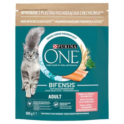 PURINA One Bifensis Adult Salmon - droog kattenvoer - 800 g