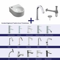 FonteinPack Erato Keramiek 34x27 cm Chroom (Keuze uit 20 kranen) - thumbnail