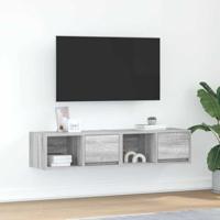 Tv-meubelen 2 st 60x31x25,5 cm bewerkt hout grijs sonoma eiken - thumbnail