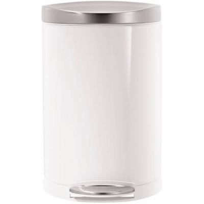 Simplehuman Afvalemmer Half Rond 10 liter (wit) Simplehuman Afvalemmer Half Rond 10 liter (wit)