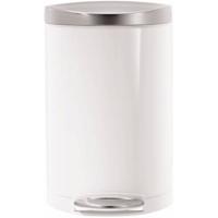 Simplehuman Afvalemmer Half Rond 10 liter (wit) - thumbnail