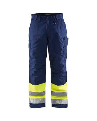 Blåkläder Winterwerkbroek High-Vis 18621811 | High Vis Geel/Marineblauw | Maat C56 - 7330509369432