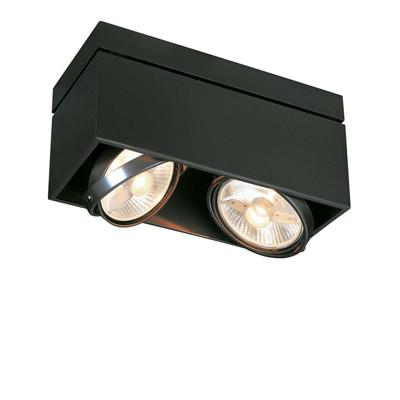 SLV PlafondspotKardamod Square 2-lichts zwart - 117110