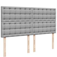 Boxspring met matras stof lichtgrijs 180x200 cm - thumbnail