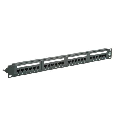 VALUE Cat.6A (Class EA) 19 Patchpaneel, 24 P, onafgeschermd, zwart