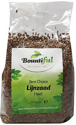 Bountiful Bountiful Lijnzaad Heel (500g) Bountiful Bountiful Lijnzaad Heel (500g)