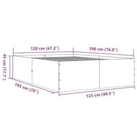 Bedframe bewerkt hout grijs sonoma eikenkleurig 120x190 cm - thumbnail