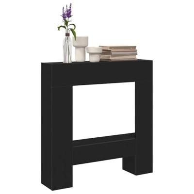 Haardombouw 81x18x82 cm spaanplaat zwart eikenkleurig