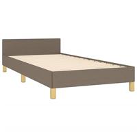 Bedframe zonder matras 90x200 cm stof taupe - thumbnail