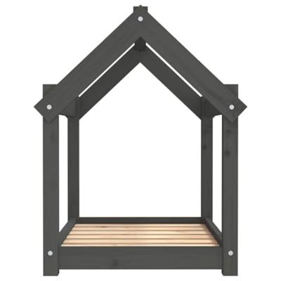 Hondenmand 71x55x70 cm massief grenenhout grijs