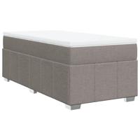 Boxspring met matras stof taupe 80x200 cm - thumbnail