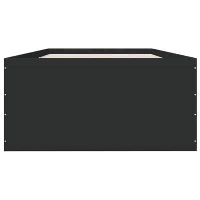 Bedframe bewerkt hout zwart 100x200 cm Bedframe bewerkt hout zwart 100x200 cm