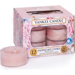 Yankee Candle Snowflake Cookie waxinelichtjes 12 stuks Yankee Candle Snowflake Cookie waxinelichtjes 12 stuks