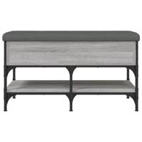 Schoenenbank 82x42x45 cm bewerkt hout grijs sonoma eikenkleurig - thumbnail