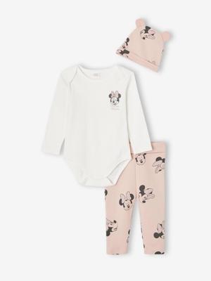 Set romper + broek + muts voor meisjes Disney® Minnie roze (poederkleur)