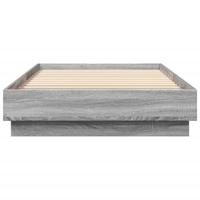Bedframe met LED-verlichting grijs sonoma eikenkleur 100x200 cm - thumbnail