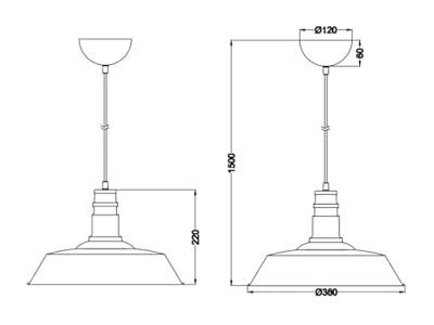 Trio HanglampWill antiek koper - R30421062
