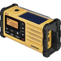 Sangean MMR-88 Outdoorradio VHF (FM), Middengolf Noodradio Acculaadfunctie, Zaklamp, Oplaadbaar, Handslinger, Zonnepaneel Zwart, Geel - thumbnail