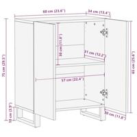 Dressoir 60x34x75 cm massief acaciahout - thumbnail
