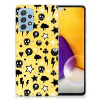 Silicone Back Case Samsung Galaxy A72 Punk Geel - thumbnail