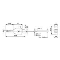 Stäubli KLS4 ROT Pluimstekker Stekker, recht Stift-Ø: 4 mm Rood 1 stuk(s) - thumbnail