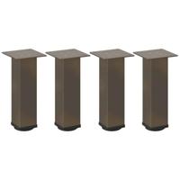 Salontafelpoten 4 st 30-32 cm staal naturel - thumbnail