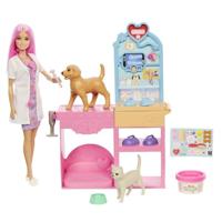 Barbie snelgips dierenkliniek pop met accessoires - thumbnail