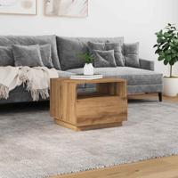 Salontafel met LED-verlichting 50x49x40 cm artisan eikenkleurig - thumbnail